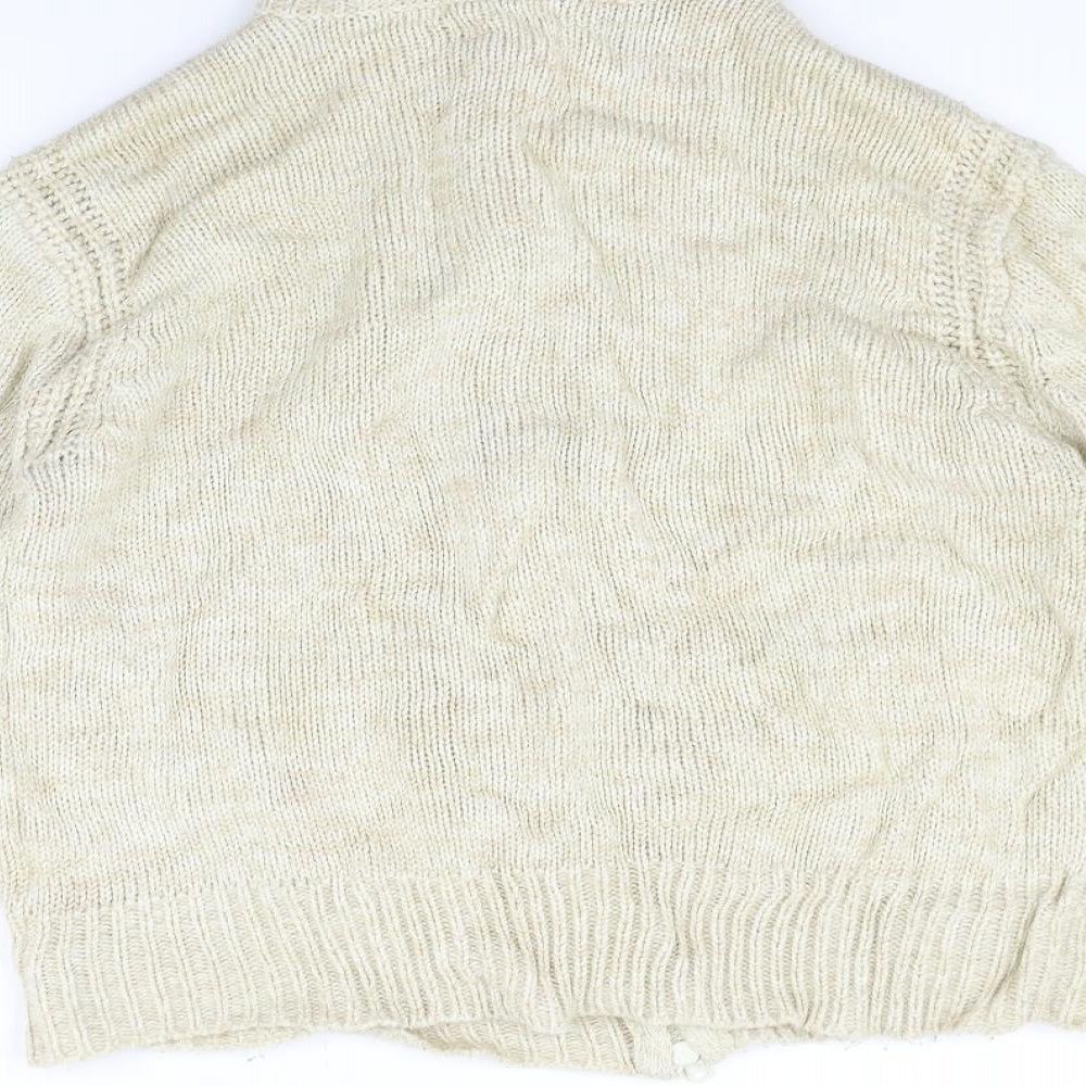 Bonmarché Womens Beige   Full Zip Jumper Size L