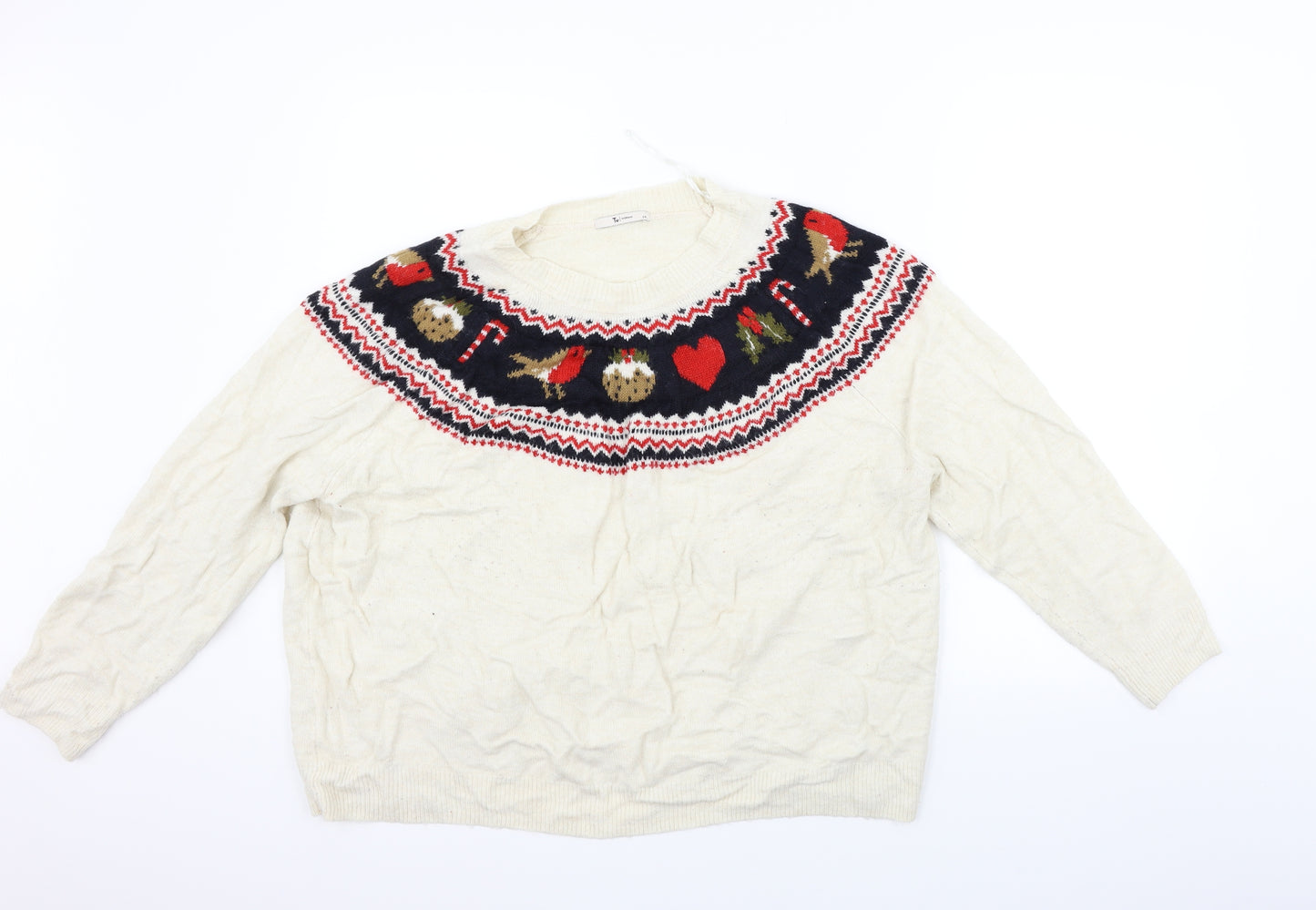 Tu Woman Womens Beige   Pullover Jumper Size 24
