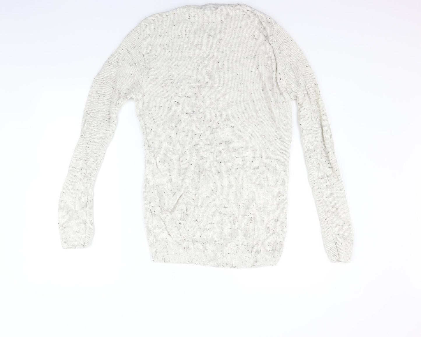 Boohoo Mens Beige Houndstooth  Pullover Jumper Size L