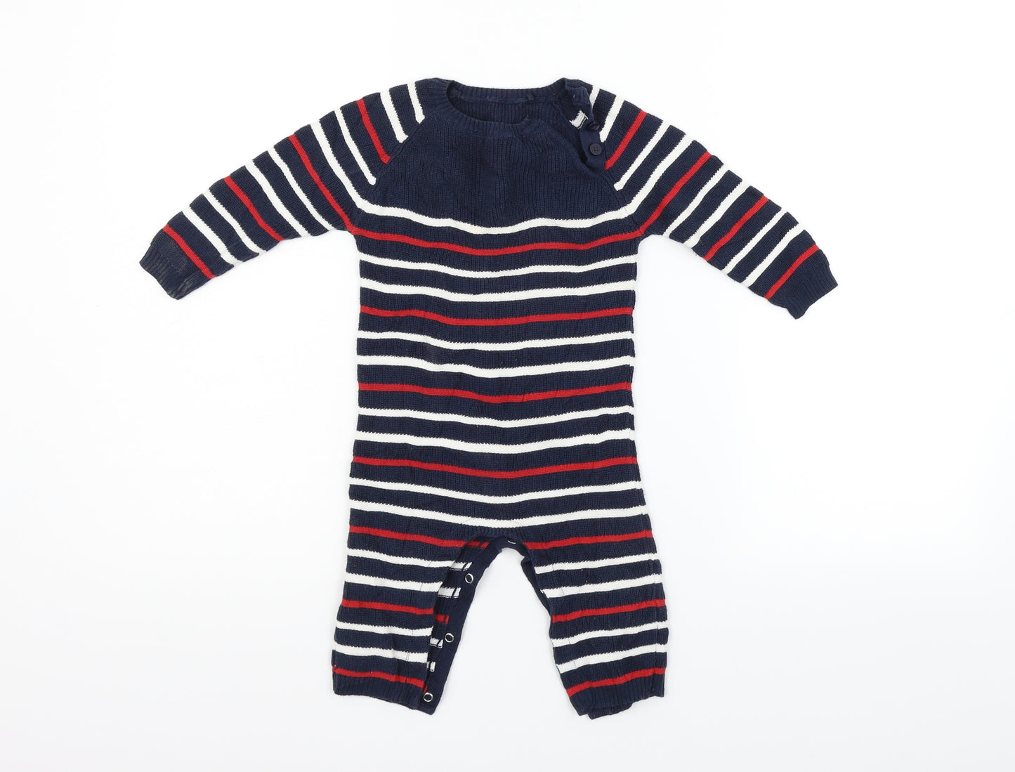 TU Boys Blue Geometric  Babygrow One-Piece Size 6-9 Months