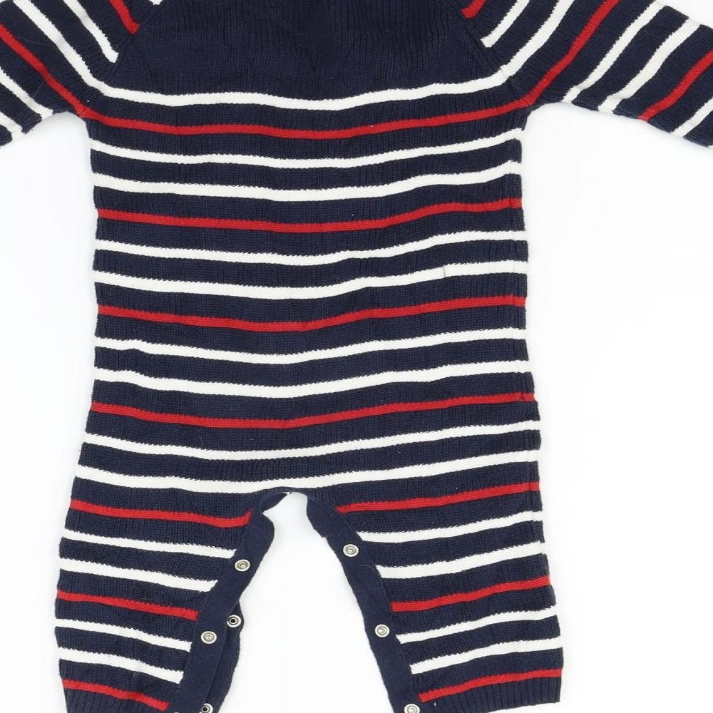 TU Boys Blue Geometric  Babygrow One-Piece Size 6-9 Months