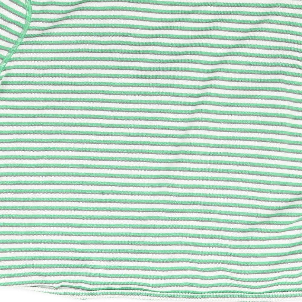 M Classic Womens Green Striped  Cardigan Jumper Size 18