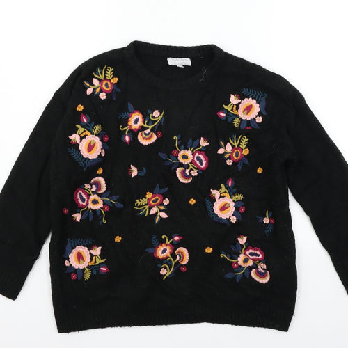 Red Herring Womens Black   Pullover Jumper Size 14