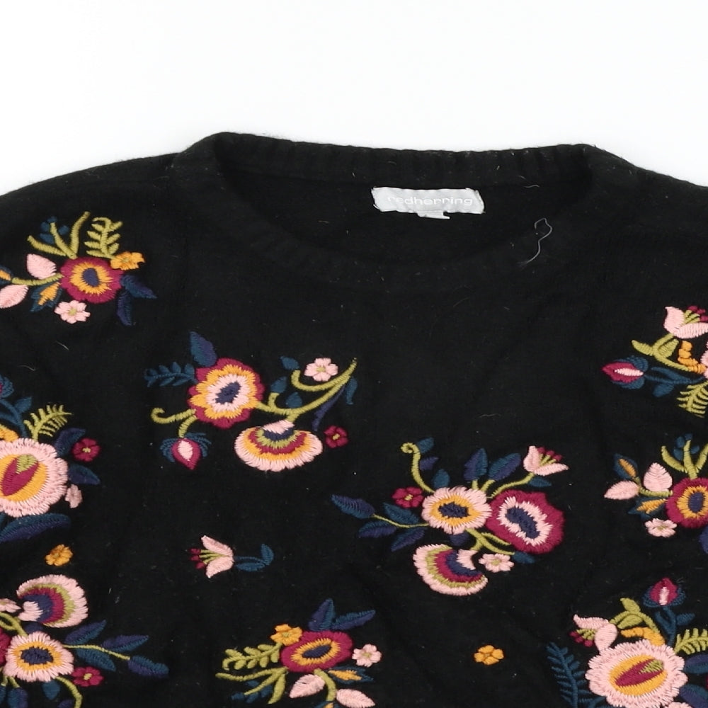 Red Herring Womens Black   Pullover Jumper Size 14