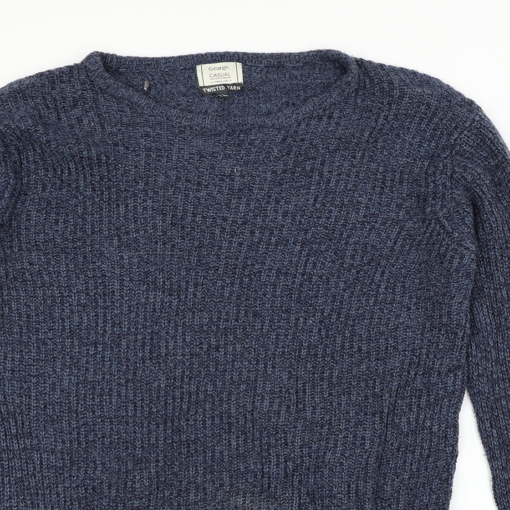 george  Mens Blue   Pullover Jumper Size L