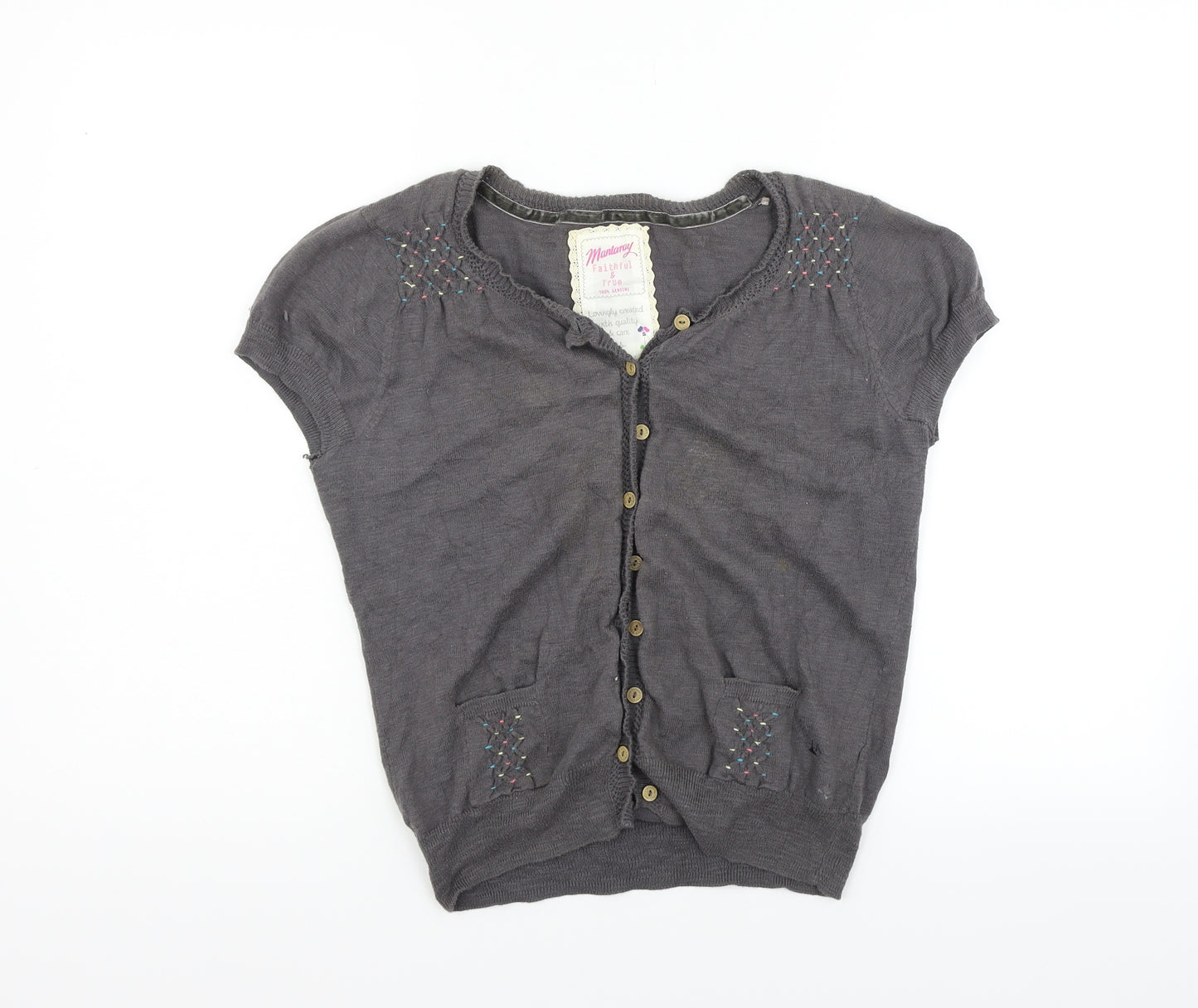 MANTARY  Womens Grey   Cardigan Jumper Size 12