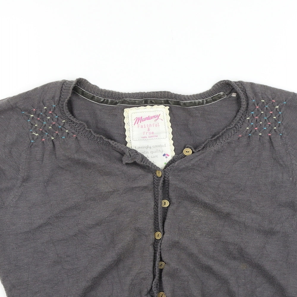 MANTARY  Womens Grey   Cardigan Jumper Size 12