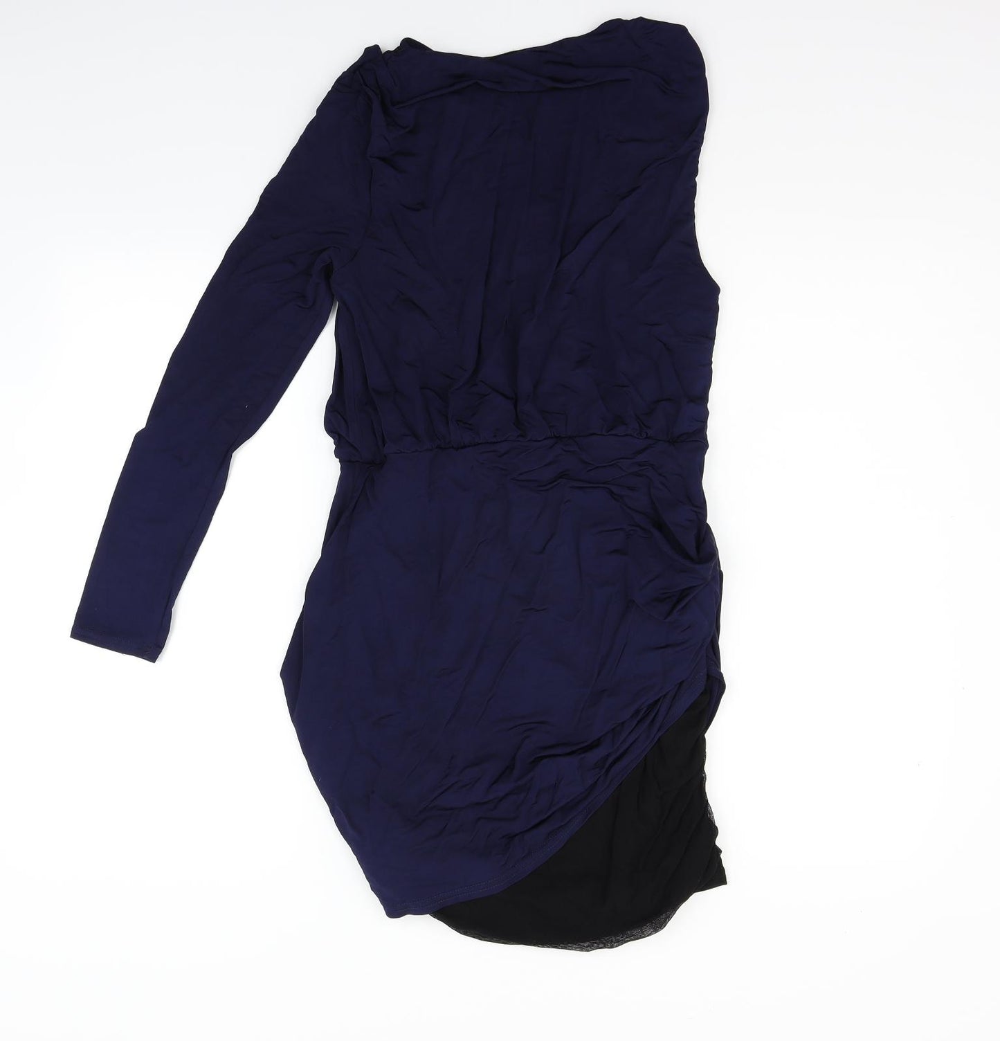 Topshop Womens Blue Houndstooth  Fit & Flare  Size 14