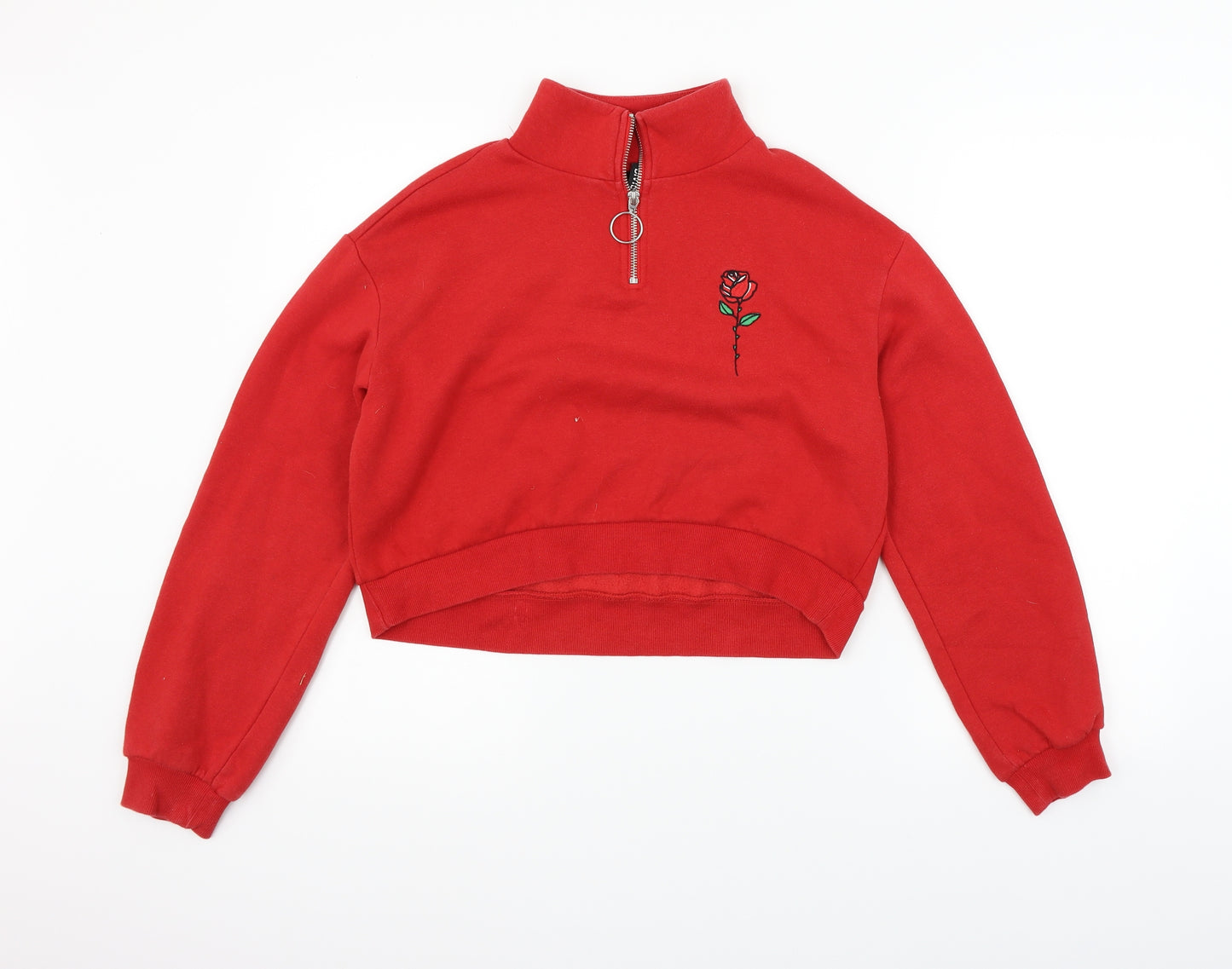 Divided Womens Red   Pullover Jumper Size S