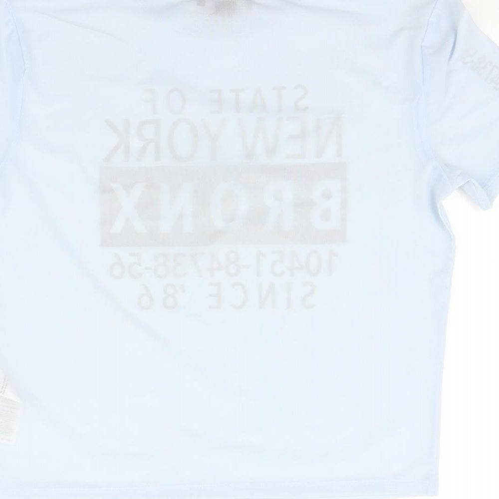 New Look Girls Blue Houndstooth  Basic Polo Size 10-11 Years