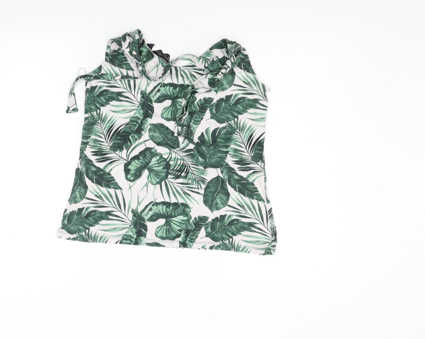 Dorothy Perkins Womens Green Geometric  Basic Blouse Size 10