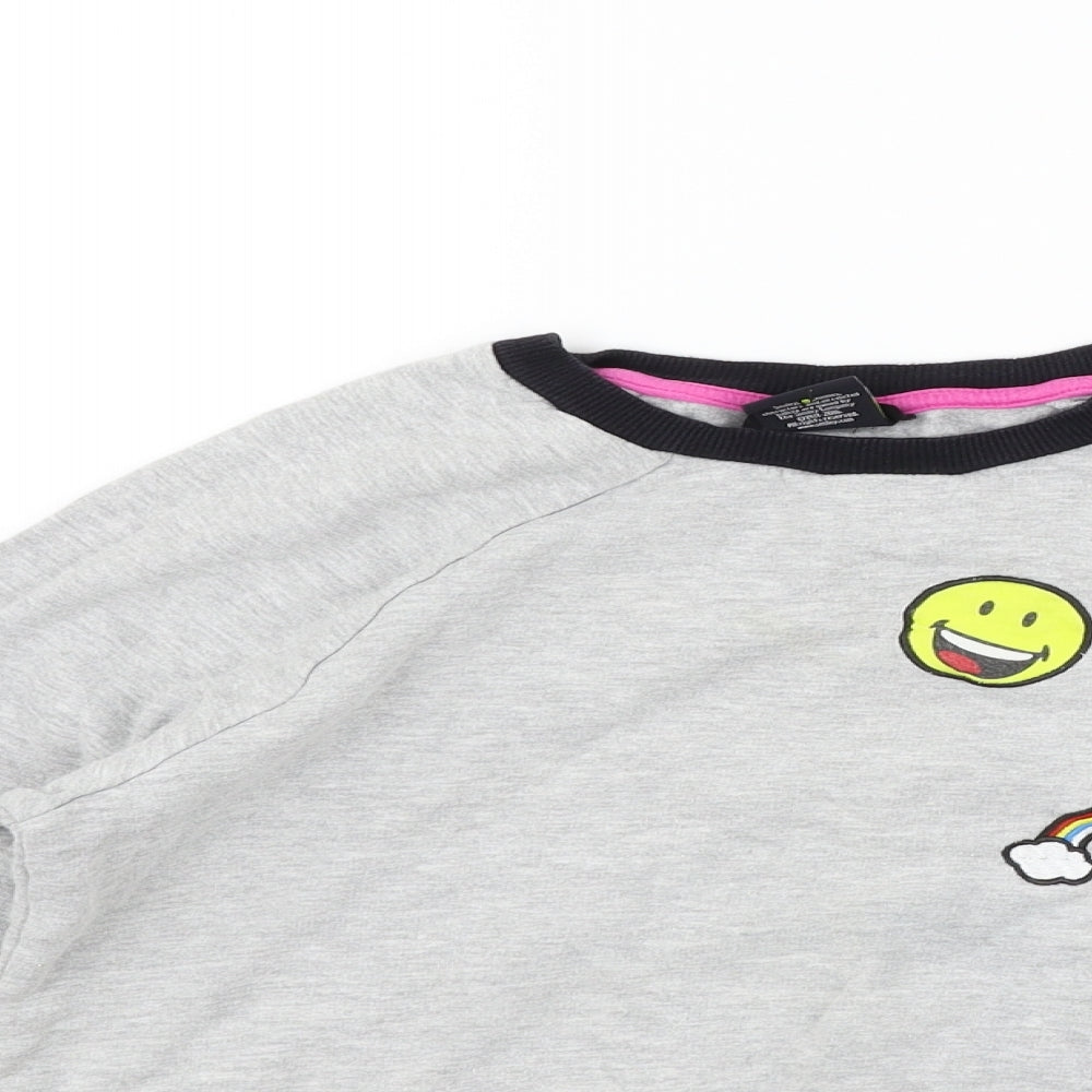 Topshop Womens Grey Houndstooth  Pullover Jumper Size 8