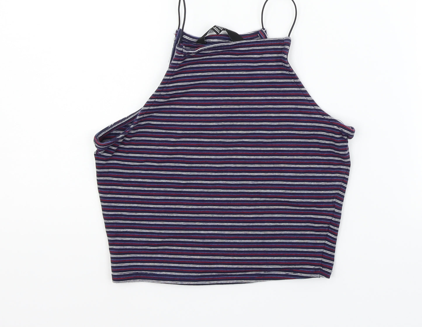 Topshop Girls Blue Striped  Basic T-Shirt Size 12-13 Years