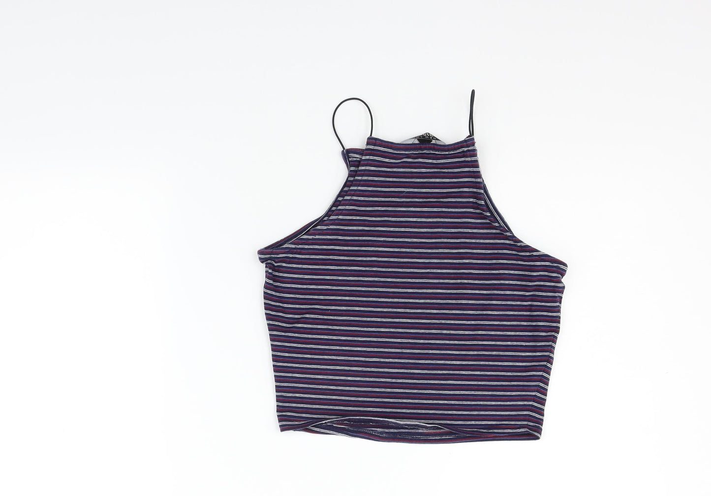 Topshop Girls Blue Striped  Basic T-Shirt Size 12-13 Years