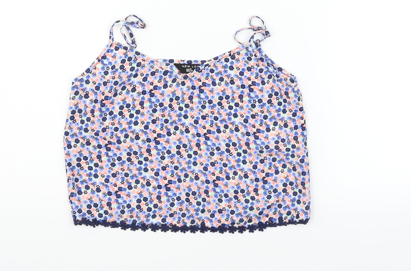 New Look Girls Blue Floral   Tank Size 10 Years