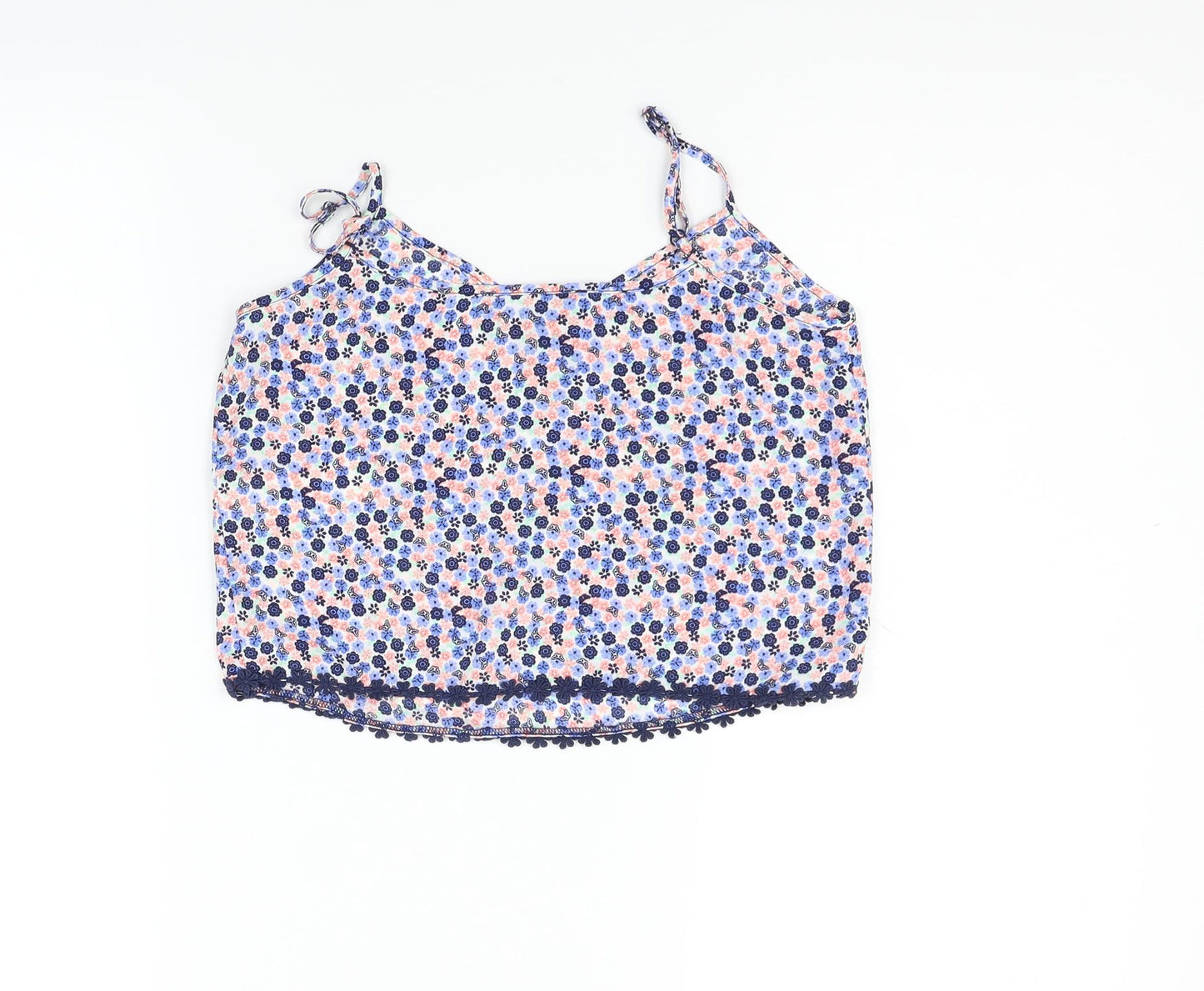 New Look Girls Blue Floral   Tank Size 10 Years