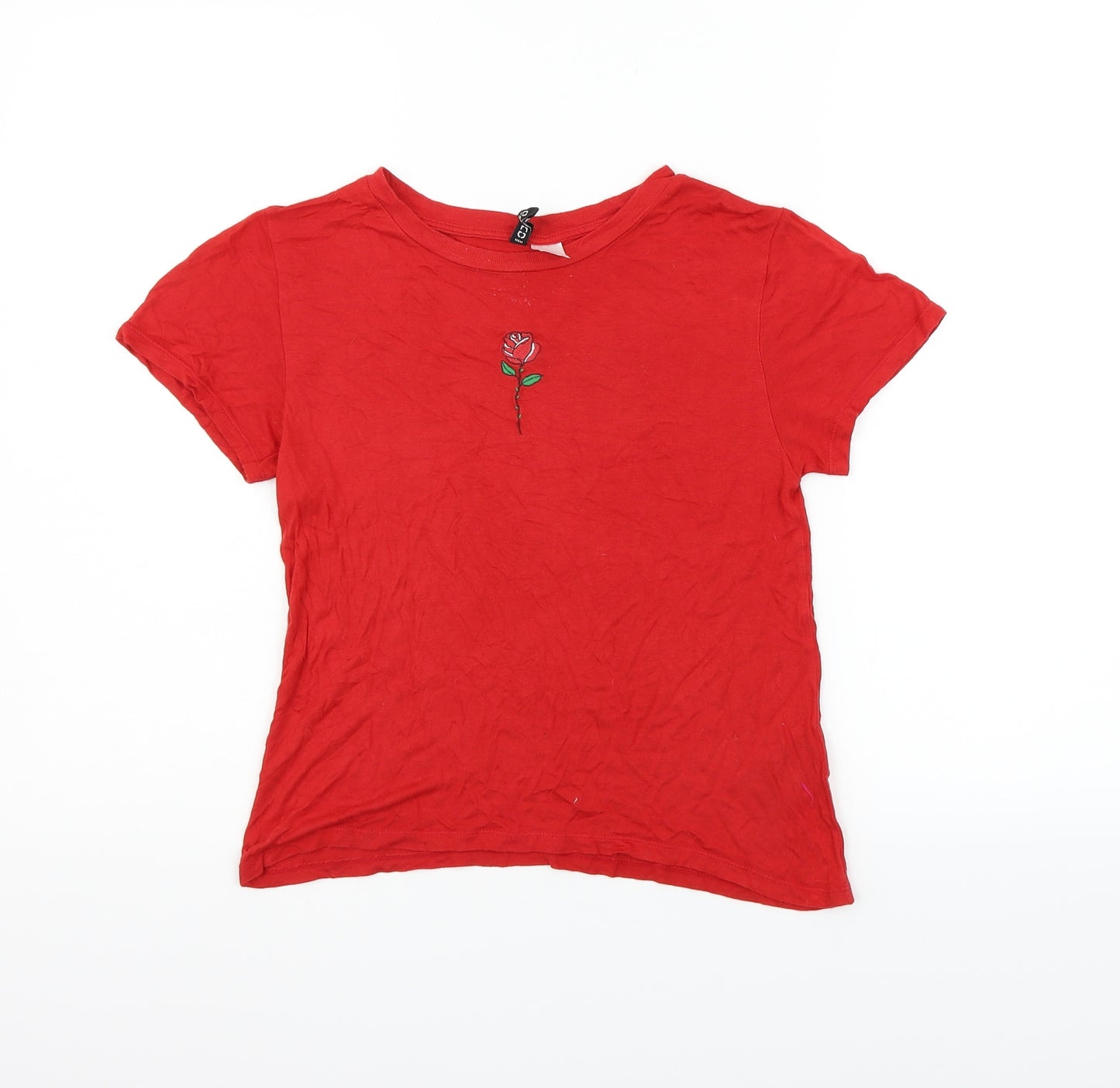 Divided Womens Red   Basic T-Shirt Size XS