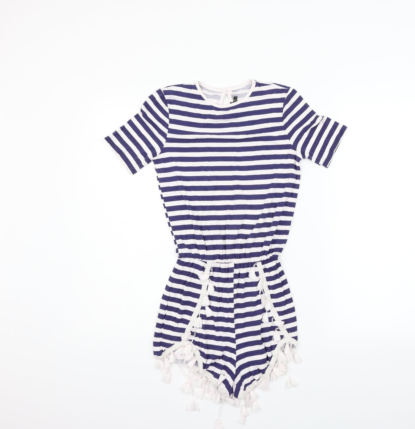 prety litle thing Womens Blue Striped  Jumpsuit One-Piece Size 4 L11 in