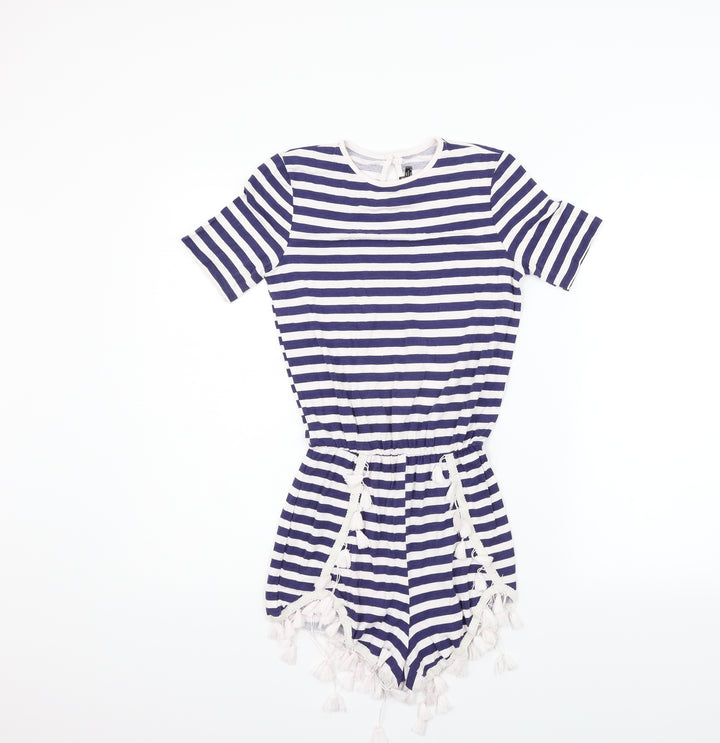 prety litle thing Womens Blue Striped  Jumpsuit One-Piece Size 4 L11 in