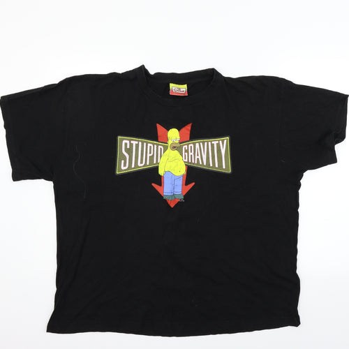 The Simpsons Mens Black    T-Shirt Size XL