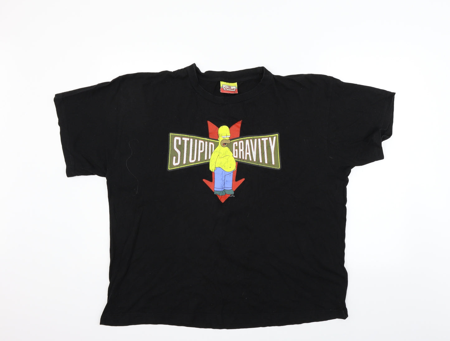 The Simpsons Mens Black    T-Shirt Size XL