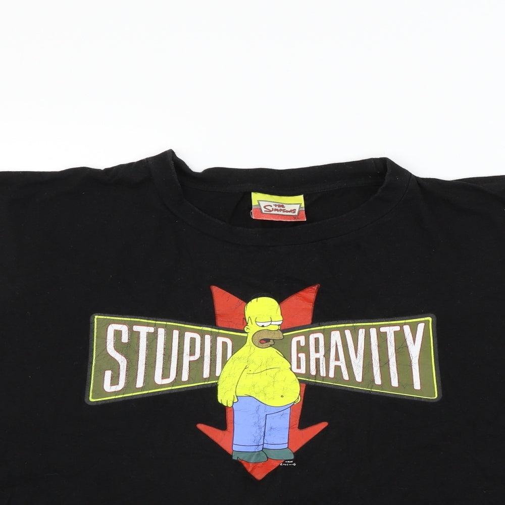 The Simpsons Mens Black    T-Shirt Size XL