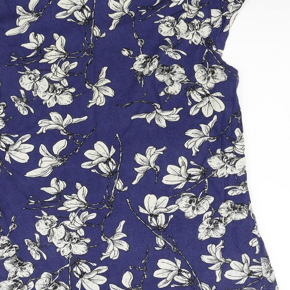 dorohy perkins Womens Blue Geometric  Basic Blouse Size 16