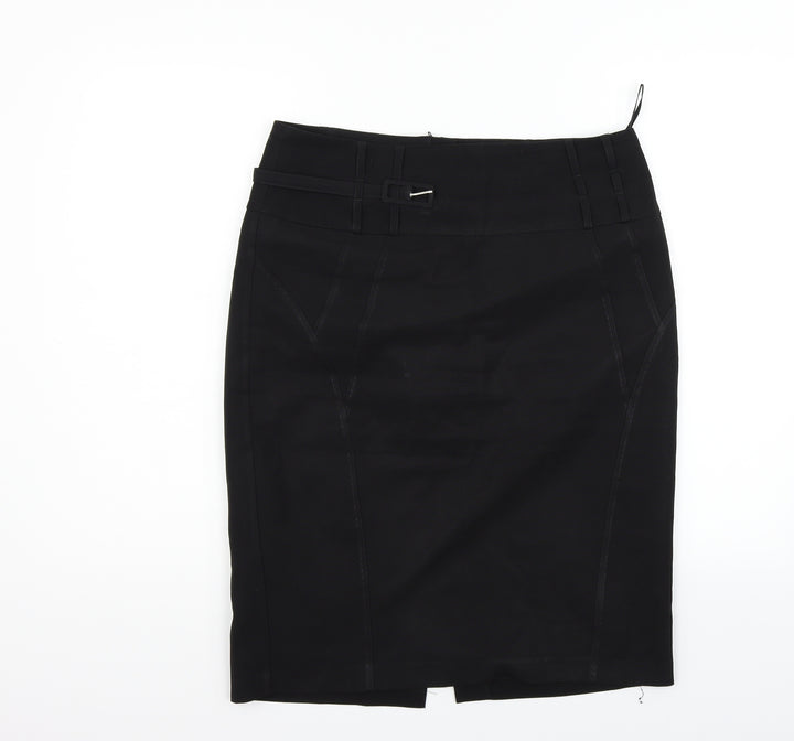 Atmosphere Womens Black Flare Skirt Size 14 - BELTED