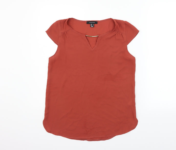 Atmosphere Womens Red Basic Blouse Size 10