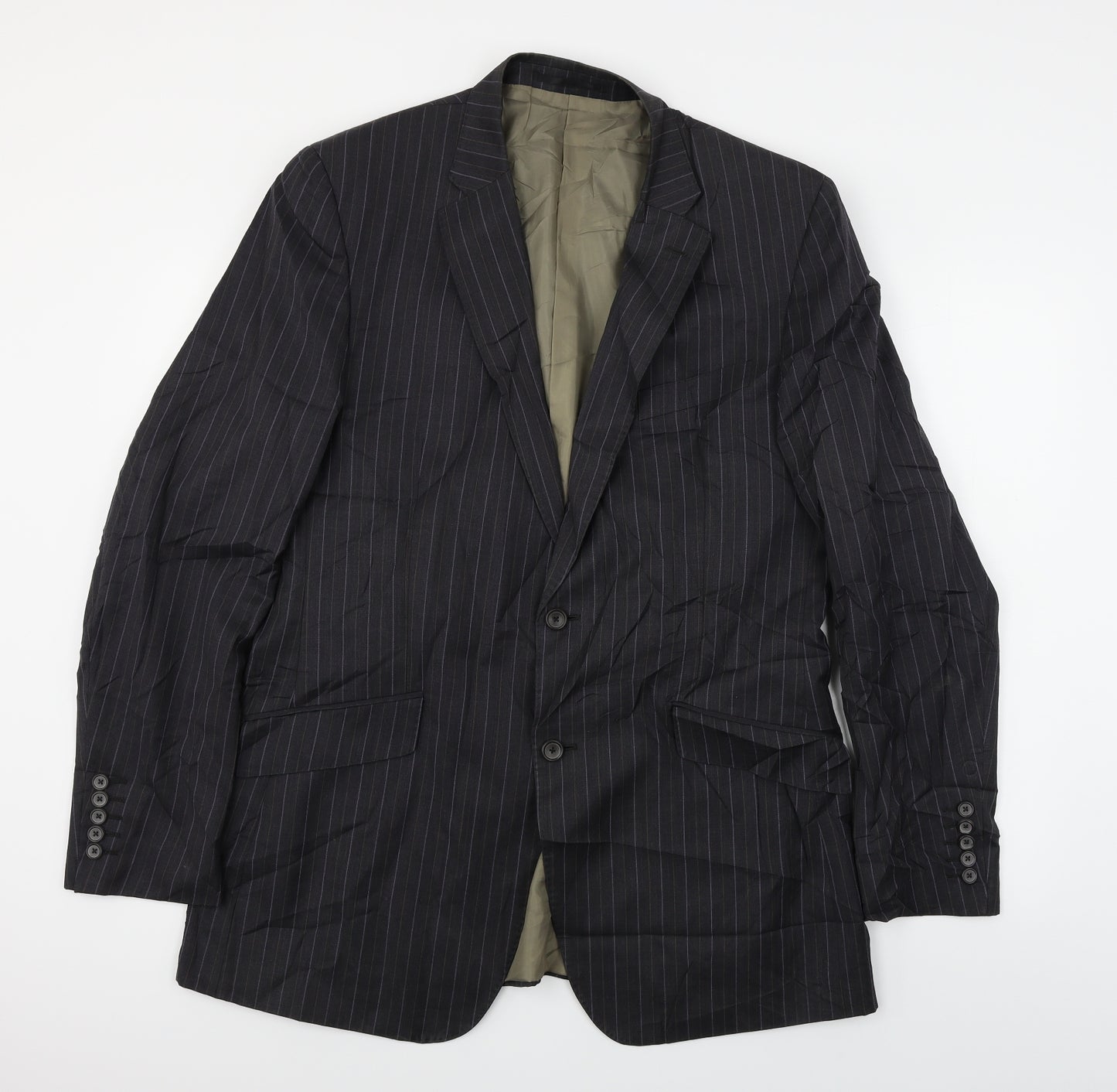 tom england Mens Black Striped  Jacket Blazer Size 42