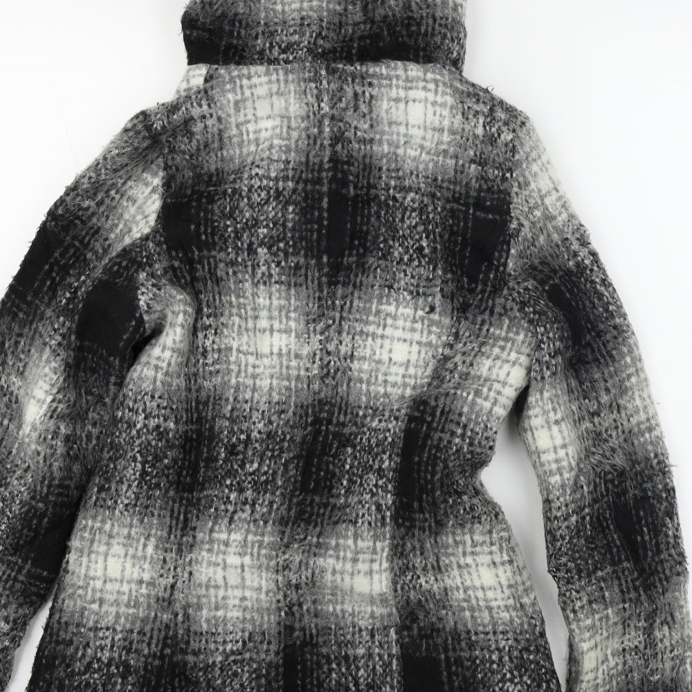 Atmosphere  Womens Black Check  Jacket Coat Size 8