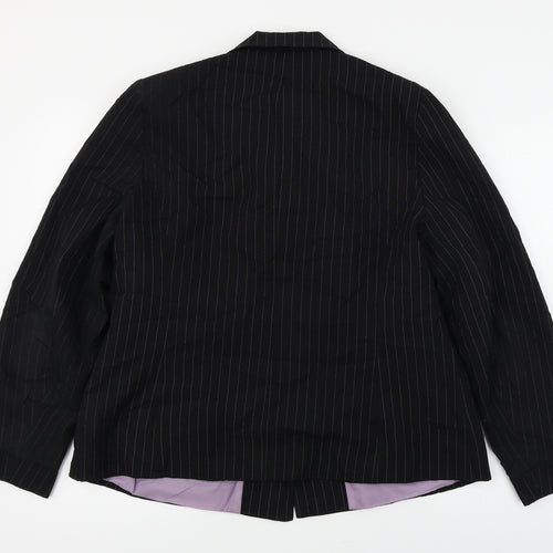 Preworn  Womens Black   Jacket Blazer Size 18