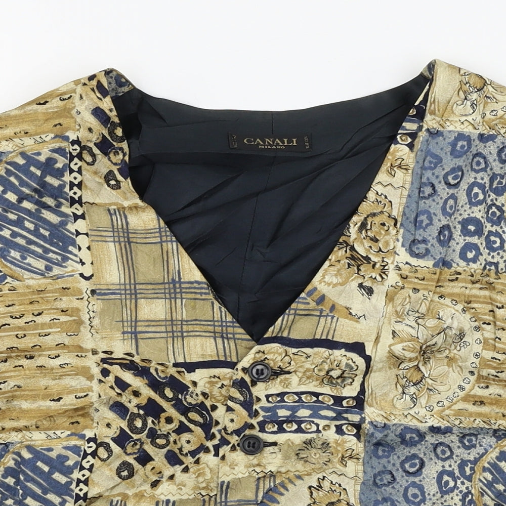 Canali Mens Beige   Jacket Suit Waistcoat