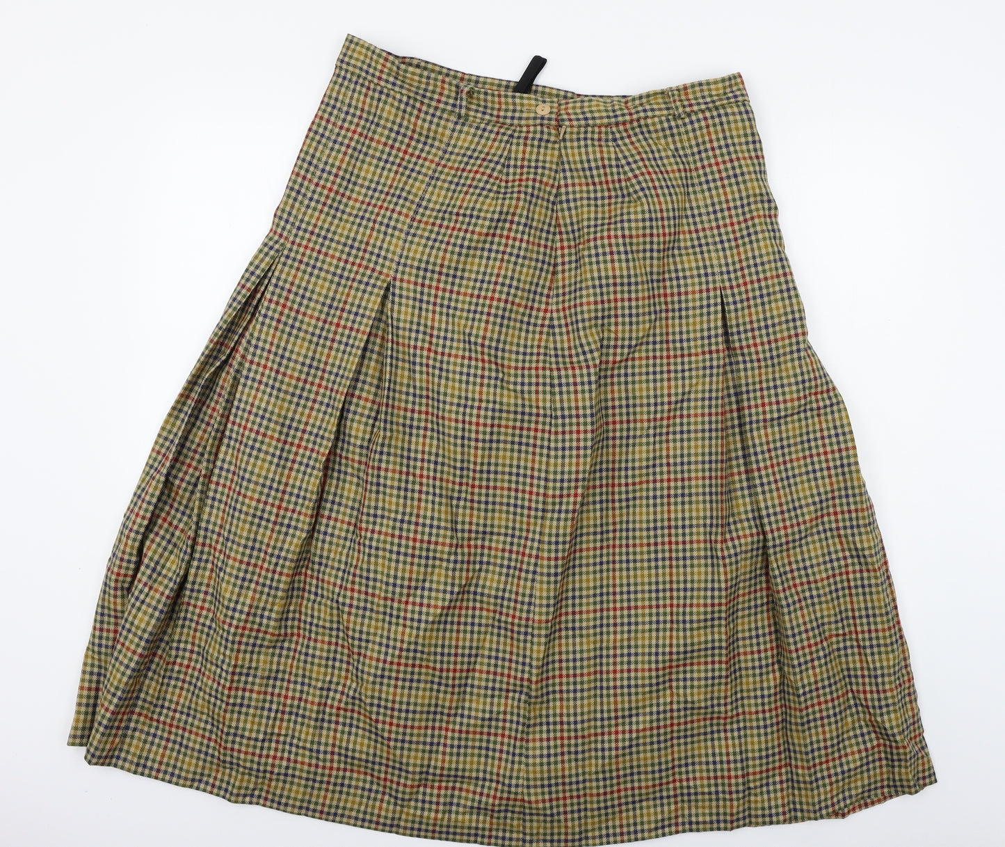 Equorian  Womens Beige Check  A-Line Skirt Size 32 in