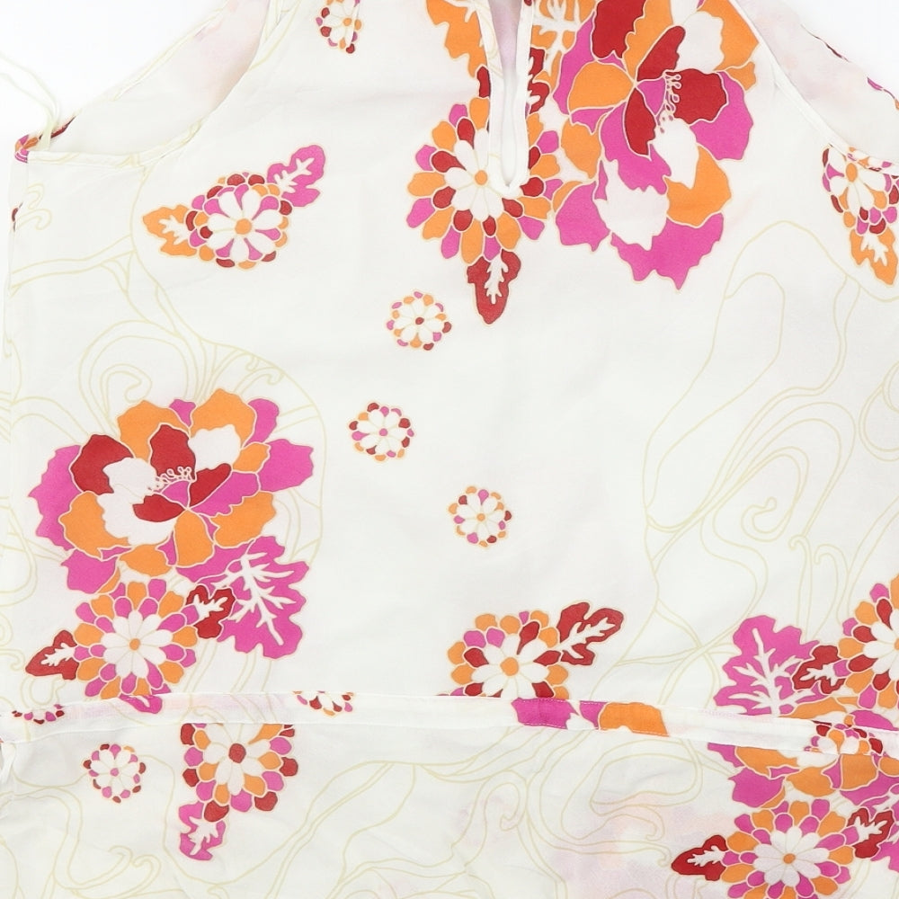 NEXT  Womens White Floral  Basic Blouse Size 16