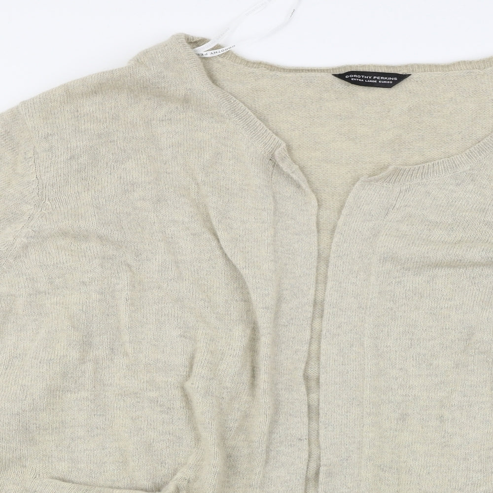 Dorothy Perkins  Womens Beige   Cardigan Jumper Size XL