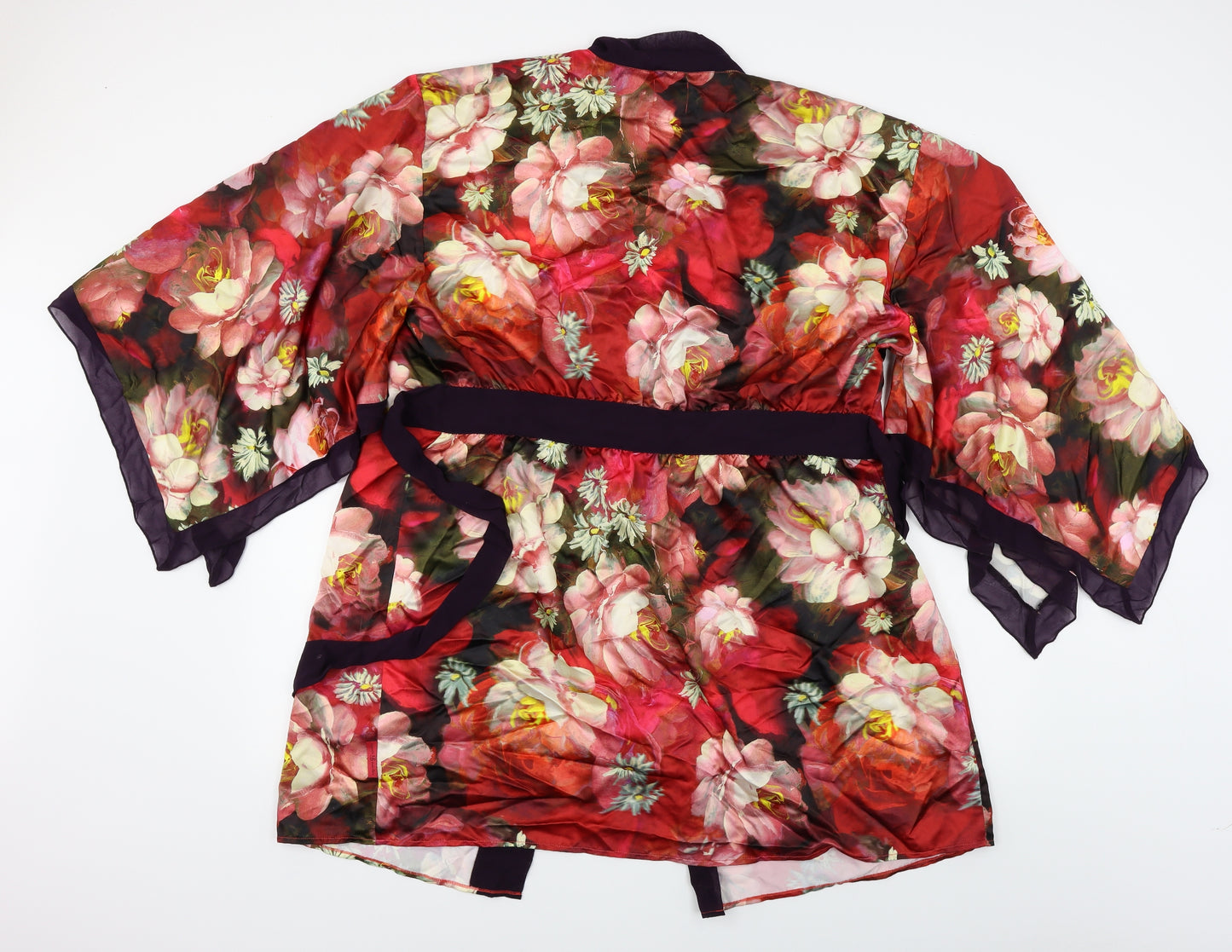 Ted Baker  Womens Red Floral  Cardigan Jumper Size 16