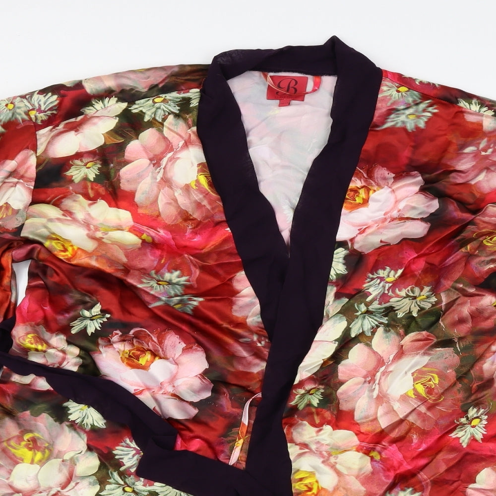 Ted Baker  Womens Red Floral  Cardigan Jumper Size 16