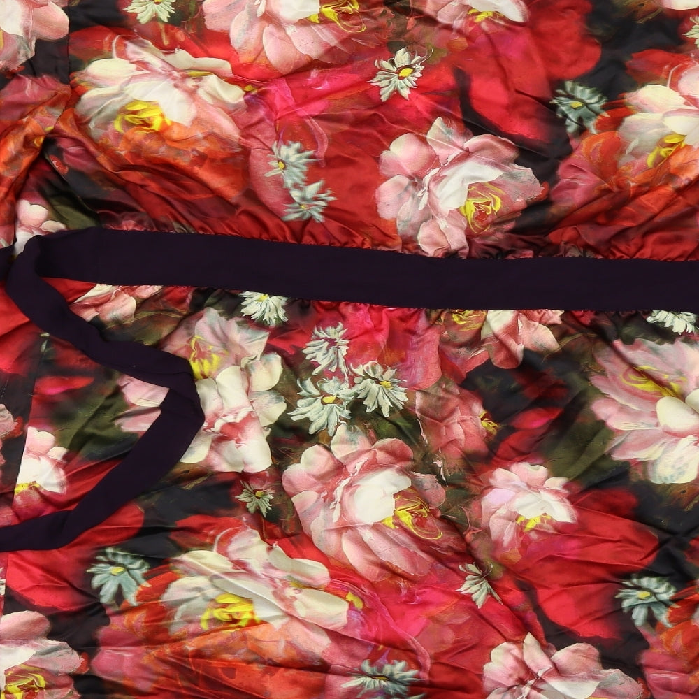 Ted Baker  Womens Red Floral  Cardigan Jumper Size 16