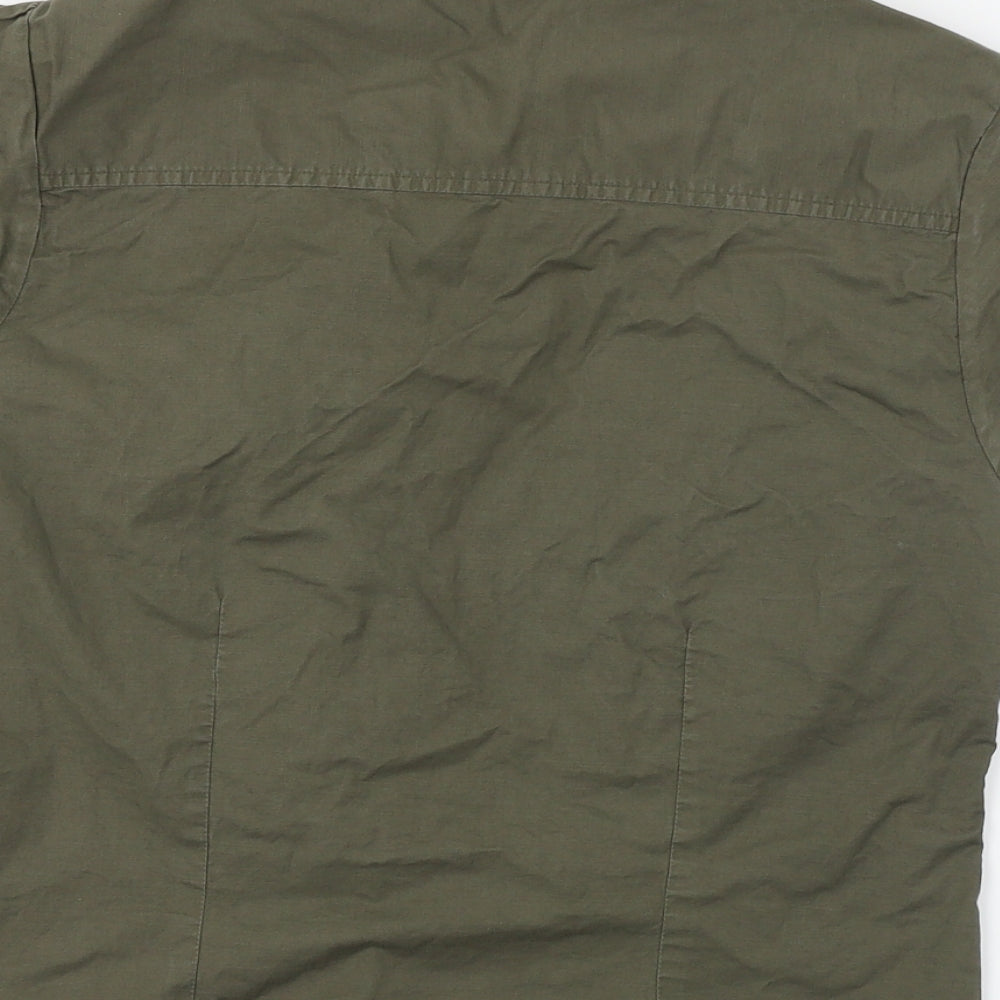 Topshop  Womens Brown   Basic Button-Up Size 14