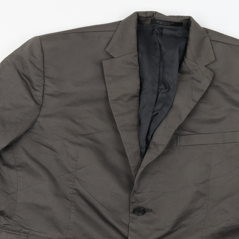 STUDIOSUITS Mens Brown   Jacket Blazer Size 38