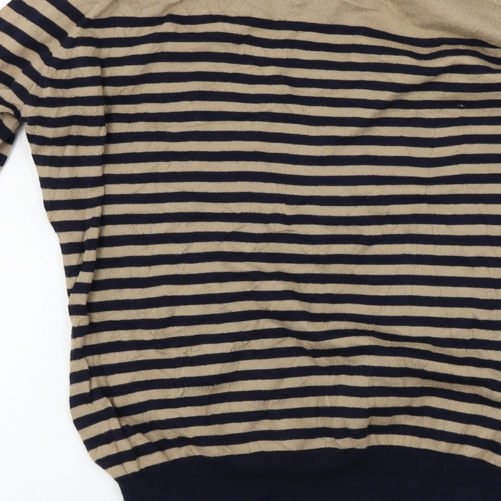 Ben Sherman  Womens Brown Striped  Pullover Jumper Size S