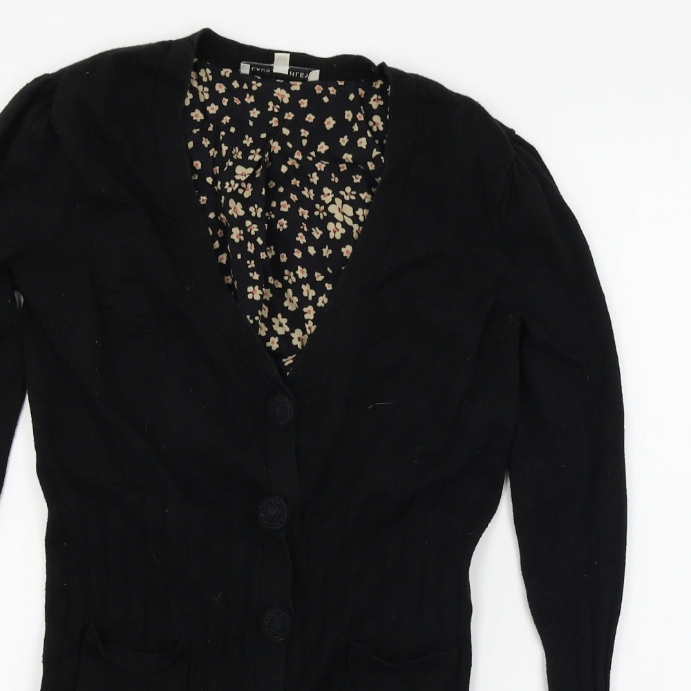Laura Ashley  Womens Black   Cardigan Jumper Size 8