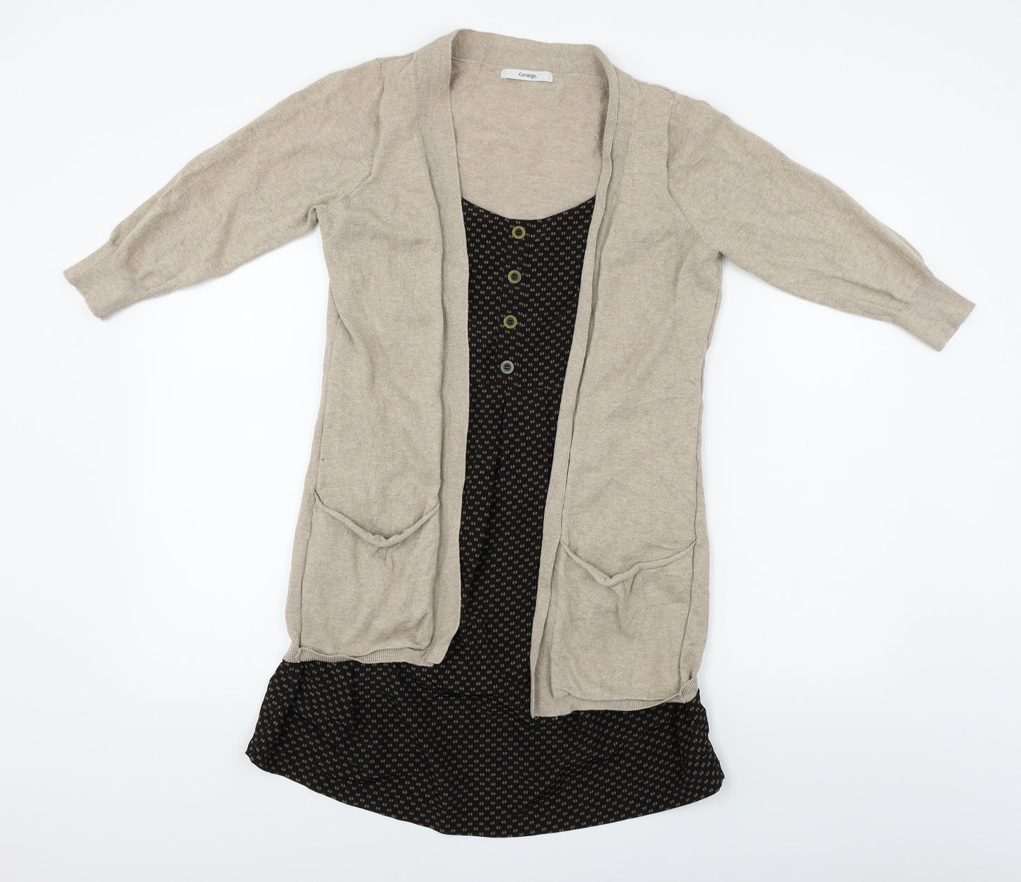 George  Womens Beige   Basic Blouse Size 12