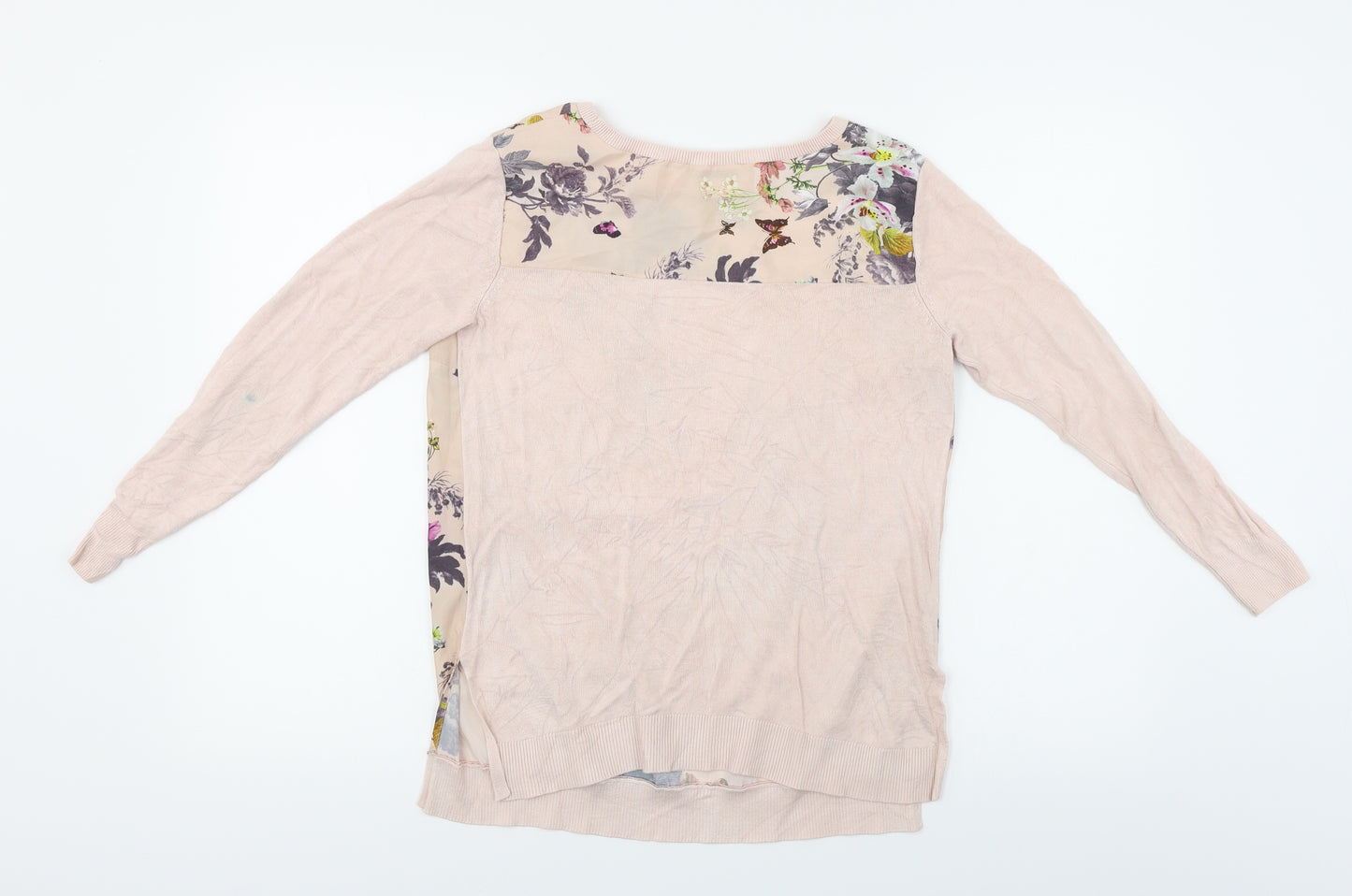 Oasis  Womens Pink Floral  Pullover Jumper Size S
