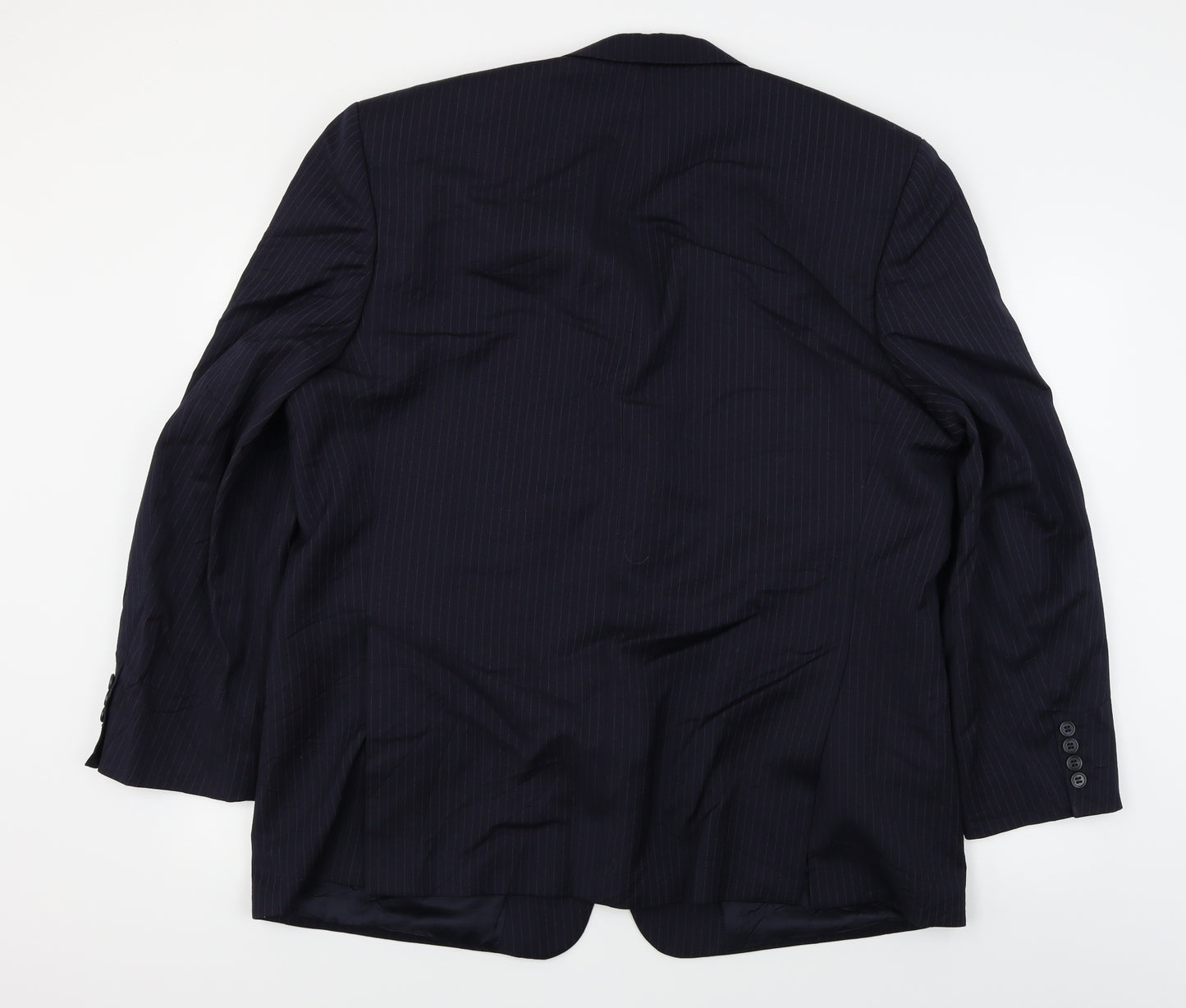 Super 100's  Mens Blue Striped  Jacket Blazer Size 46