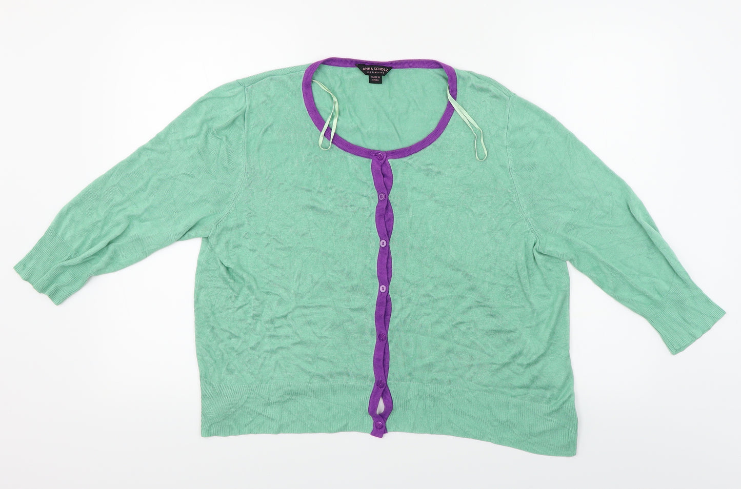 Anna Scholz  Womens Green   Cardigan Jumper Size 24