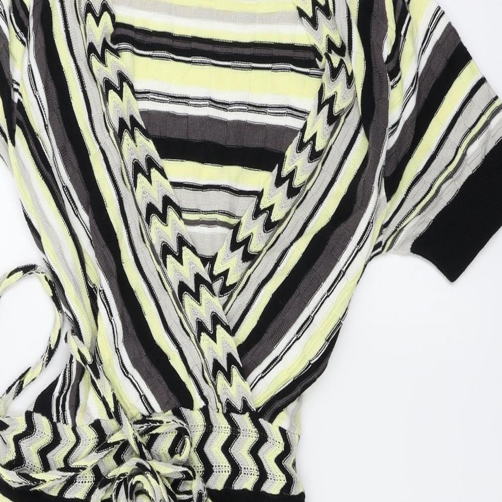 Miss Selfridge  Womens Yellow Striped  A-Line  Size 12