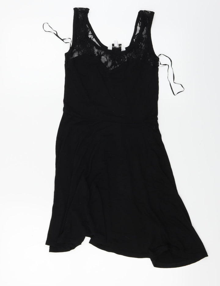 New Look Womens Black Basic Blouse Size 10