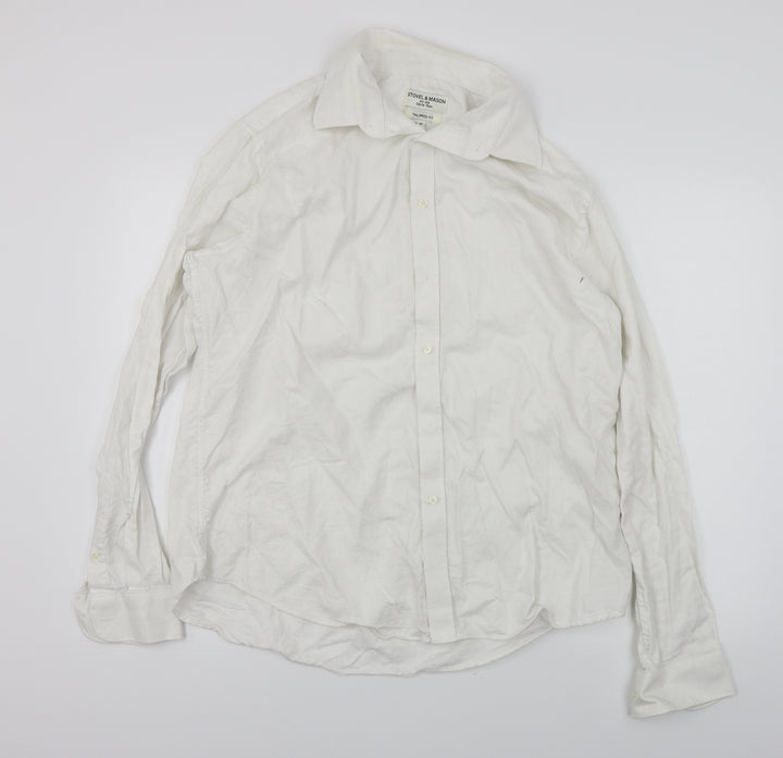 stovel & mason  Mens White    Button-Up Size 18